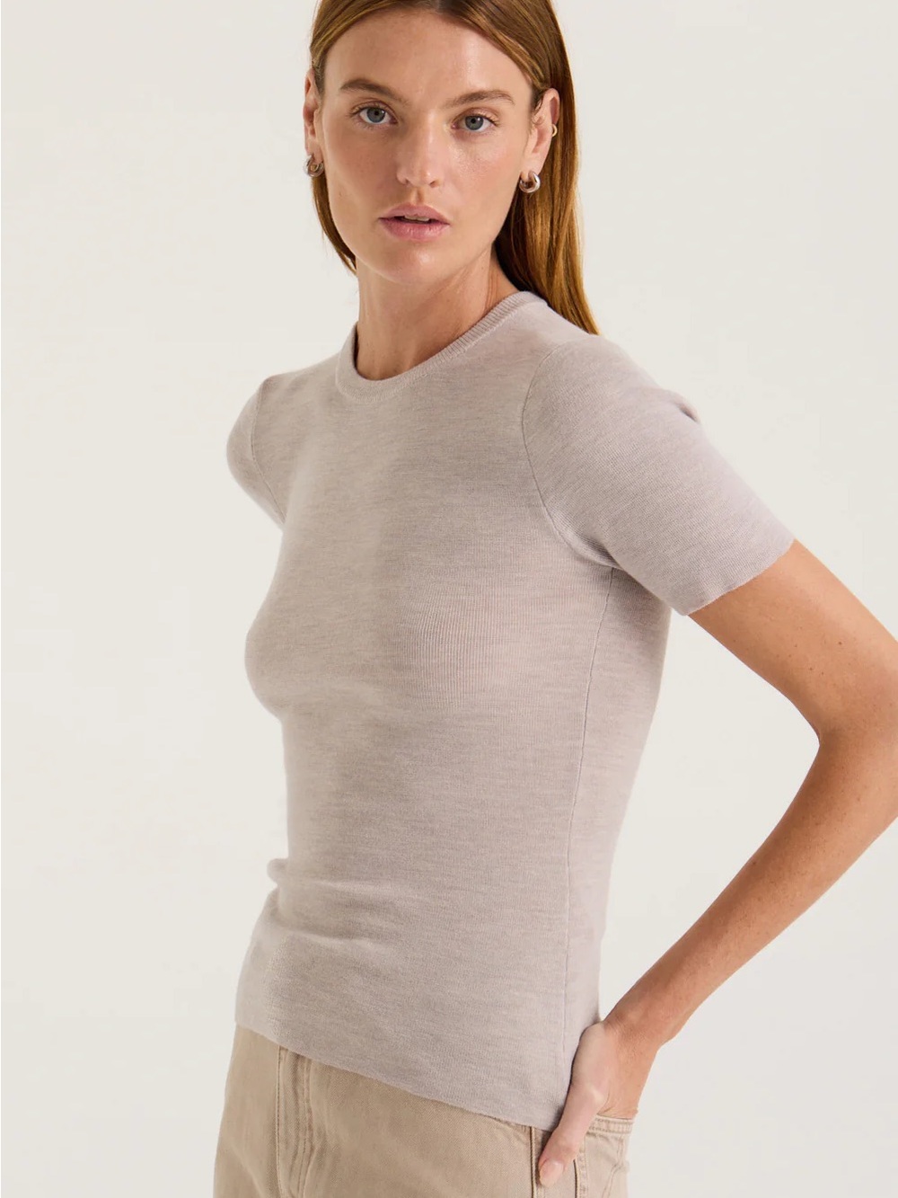 Merino Wool Creneck tee NWOT Small